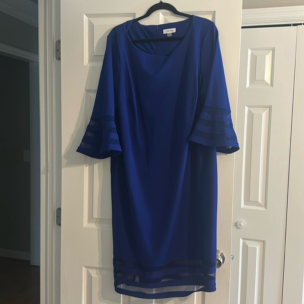 Like new Calvin Klein size 20 wide royal blue dress